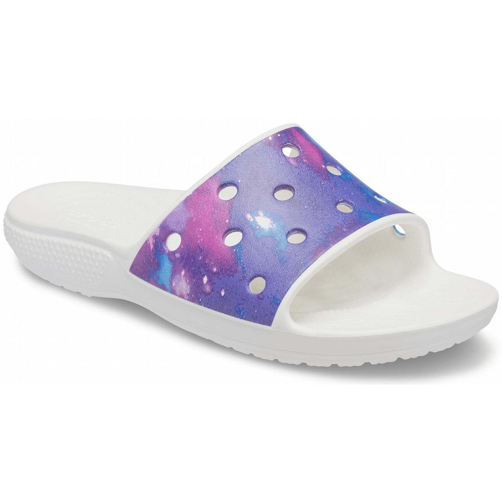 Purple / White Men's Crocs Classic Out of this World Slides | NZ 1270CTVE